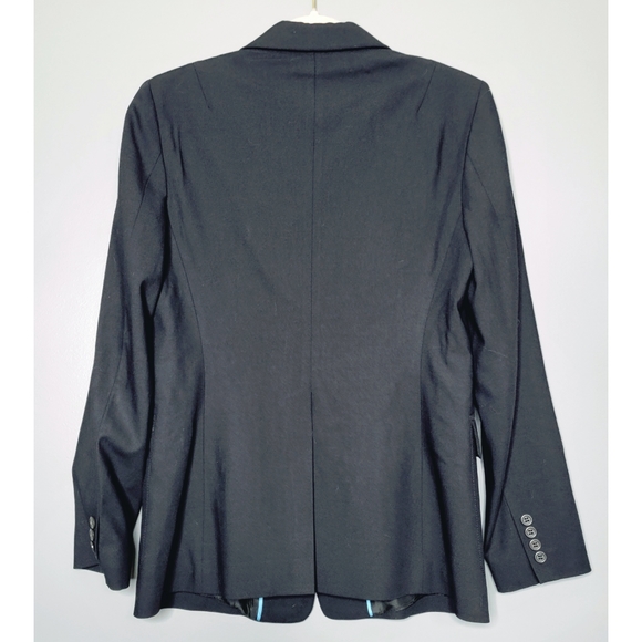 J. Crew Women's Wool Blend Blazer Jacket Gray Button Front Lapel Collar Size 8 - Picture 2 of 3